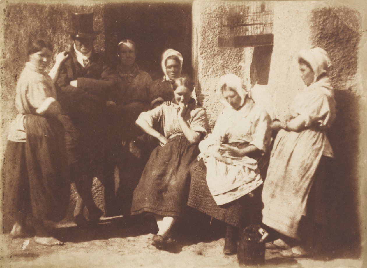 Deur van een Newhaven-pilotenhuisje, 1845. Makers: David Octavius Hill, Robert Adamson door David Octavius Hill, Robert Adamson