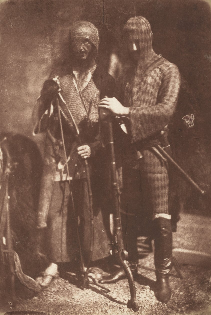 Afghaans of Circassisch harnas,1843 (foto) door David Octavius Hill
