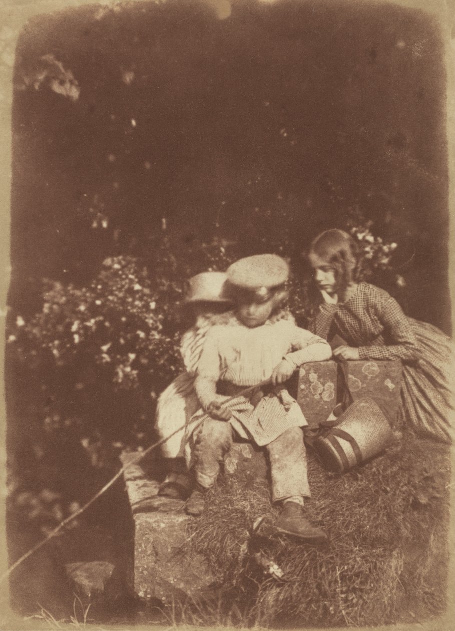 Bij de Minnow Vijver door David Octavius Hill and Robert Adamson