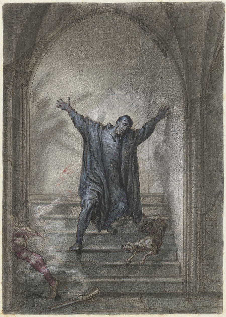 De moord op Willem Van Oranje door David Pièrre Giottino Humbert de Superville