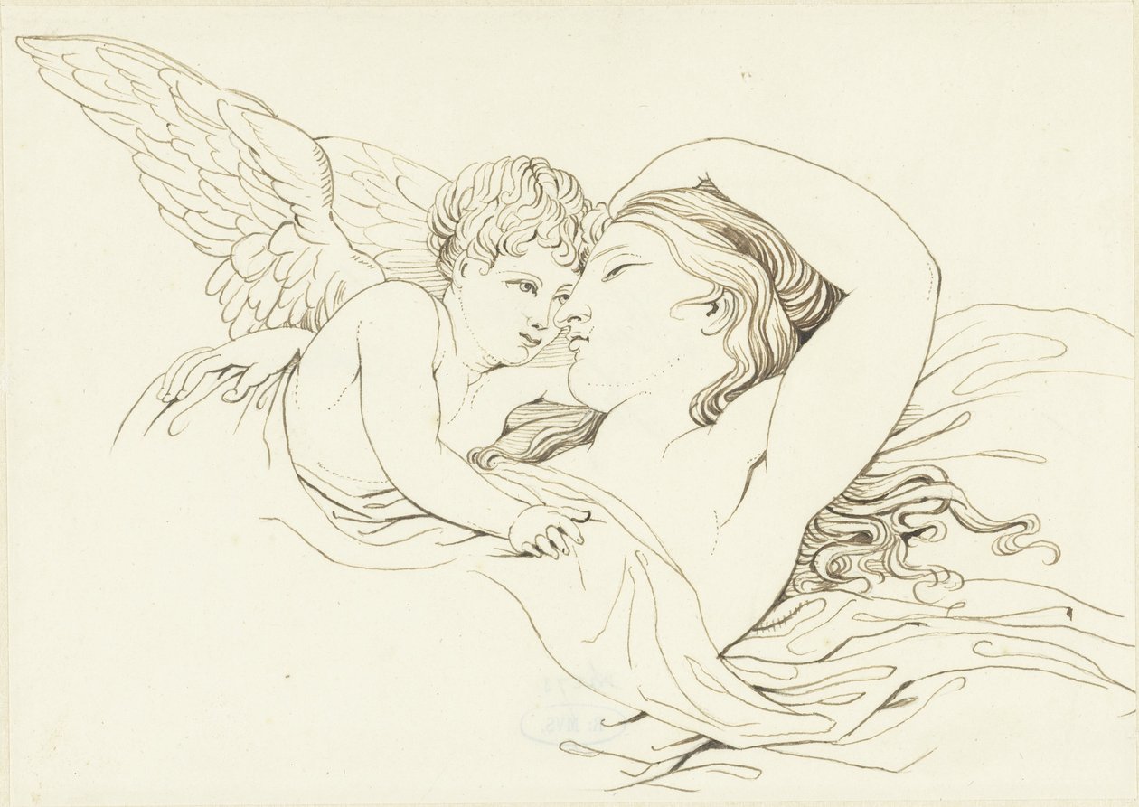 Liggende Venus met Cupido door David Pièrre Giottino Humbert de Superville