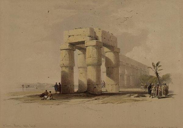 In Luxor, Thebe, Opper-Egypte, uit 
