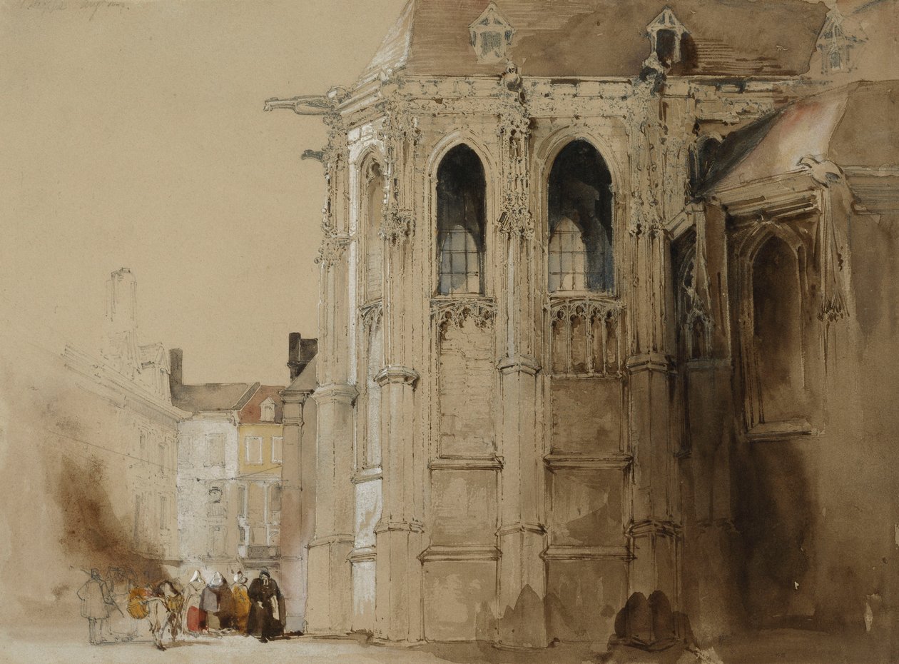 Dieppe, 1828 door David Roberts