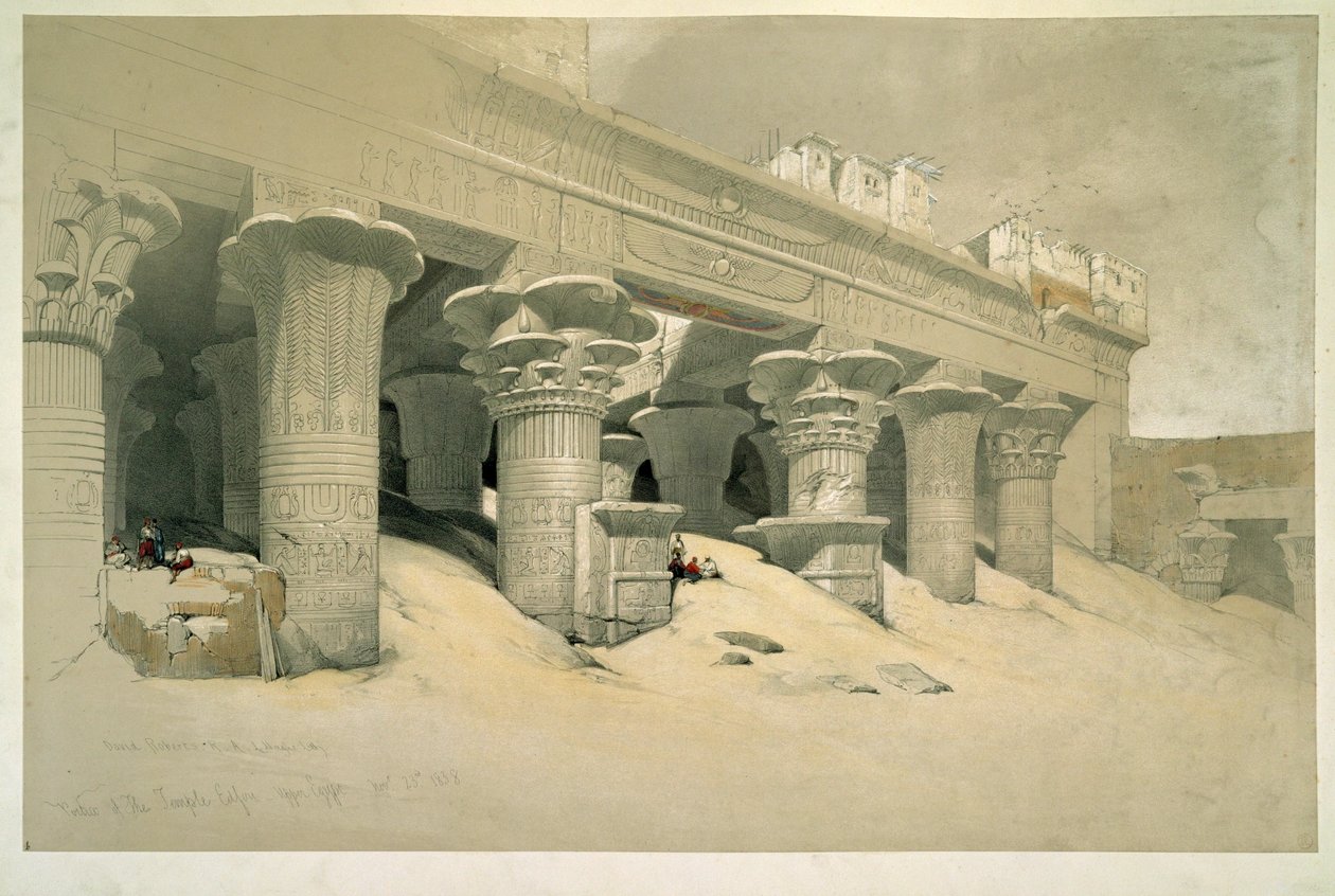 Edfu tempel door David Roberts