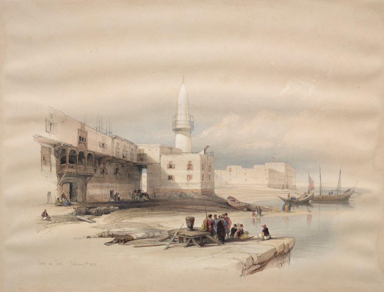 Kade in Suez door David Roberts