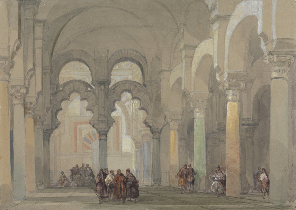 De moskee van Córdoba door David Roberts