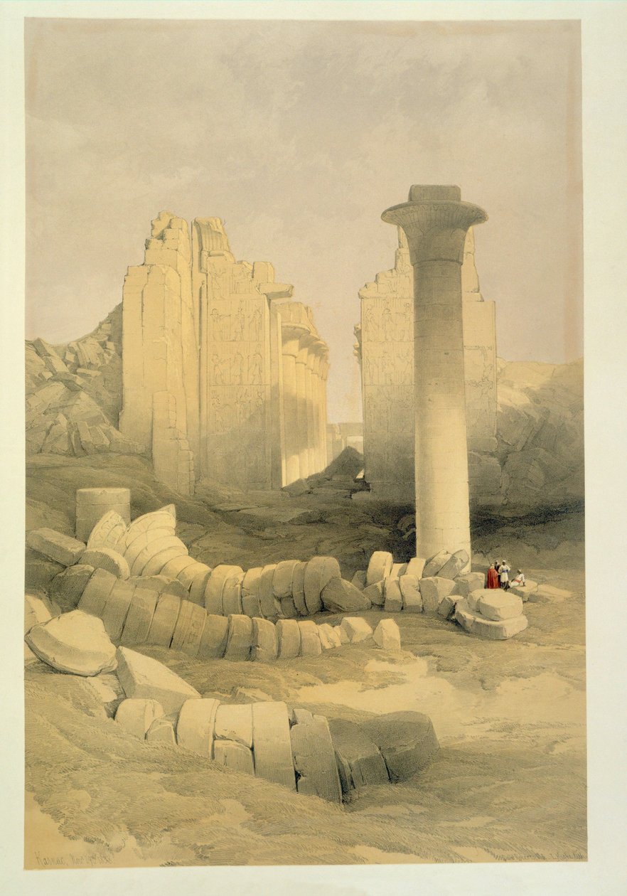 De grote tempel van Karnak door David Roberts