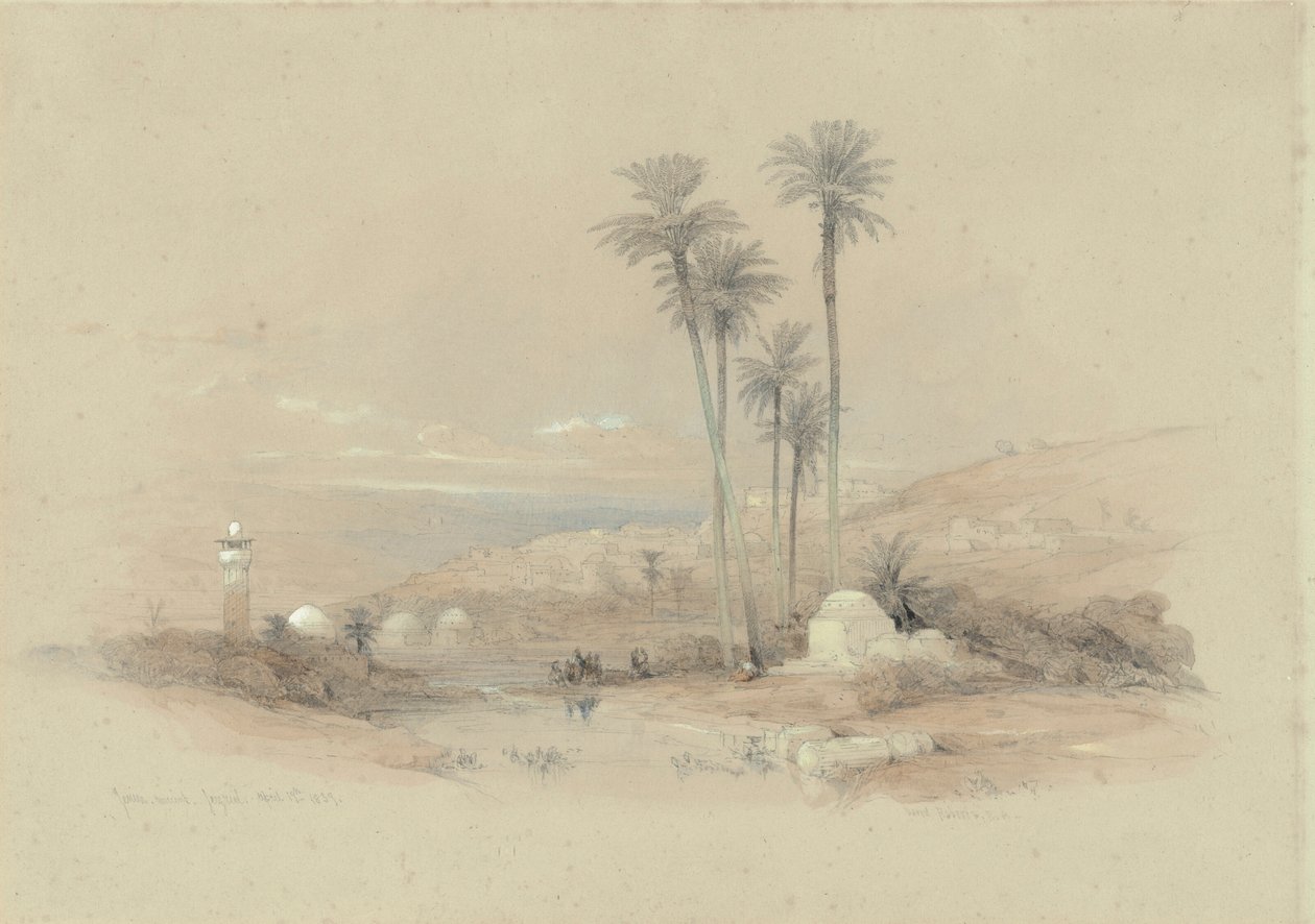 Uitzicht op Jenin, het oude Jezreel door David Roberts