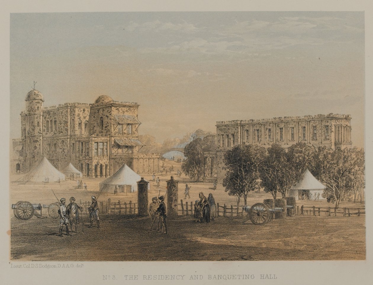 De Residentie en Banketzaal door David Scott Lieutenant Colonel (after) Dodgson