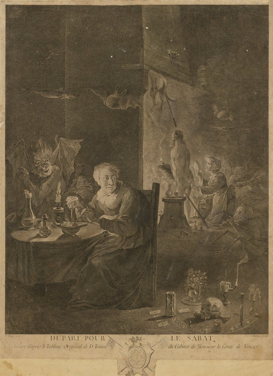 Vertrek naar Sabat door David Teniers