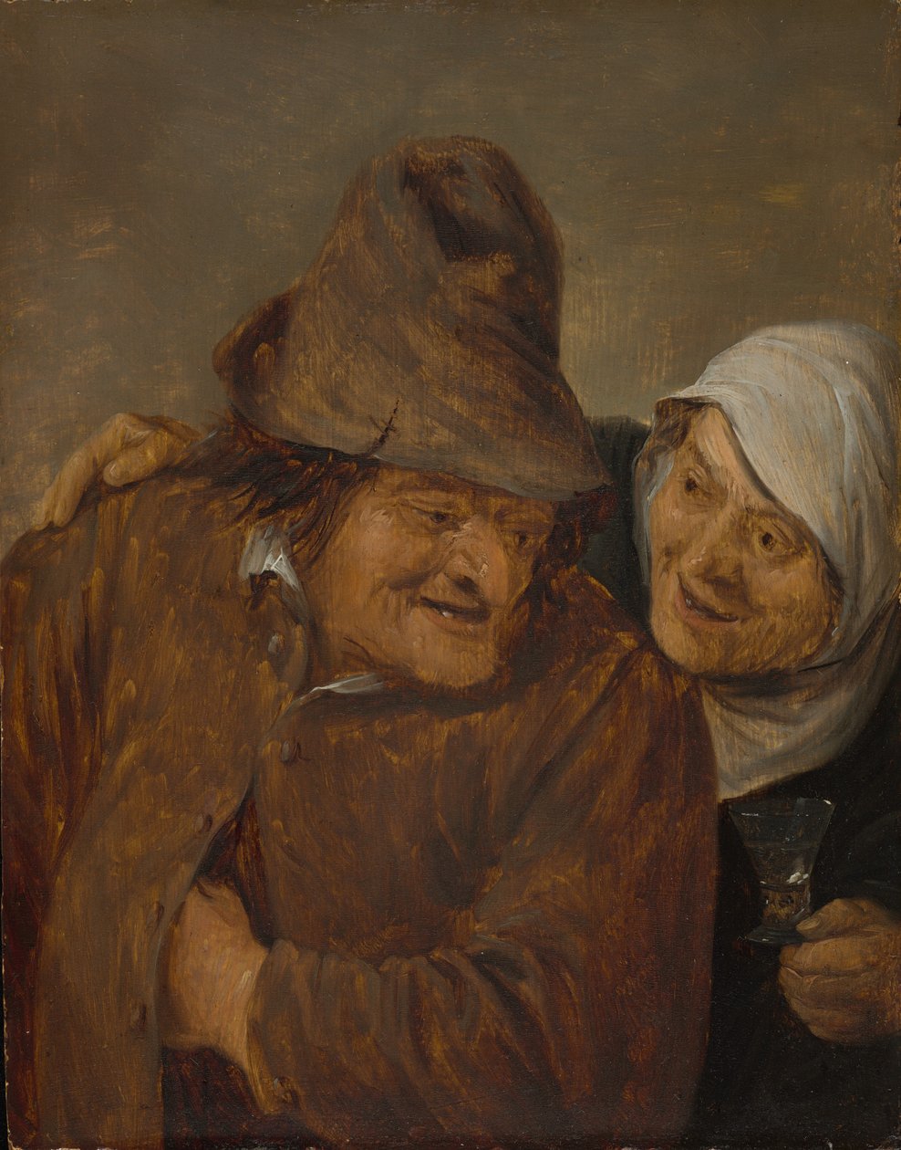 Twee Boeren met een Glas Wijn, ca. 1645 door David Teniers II
