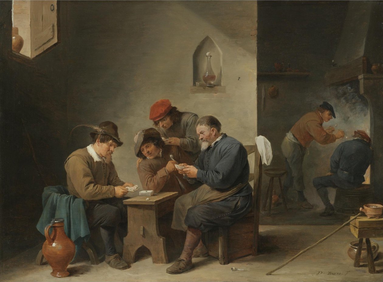 Kaartspelers door David Teniers the Younger