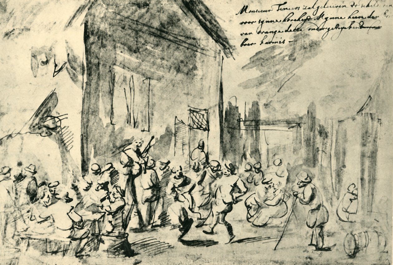 Country dance, midden-late 17e eeuw, 1943 door David Teniers the Younger