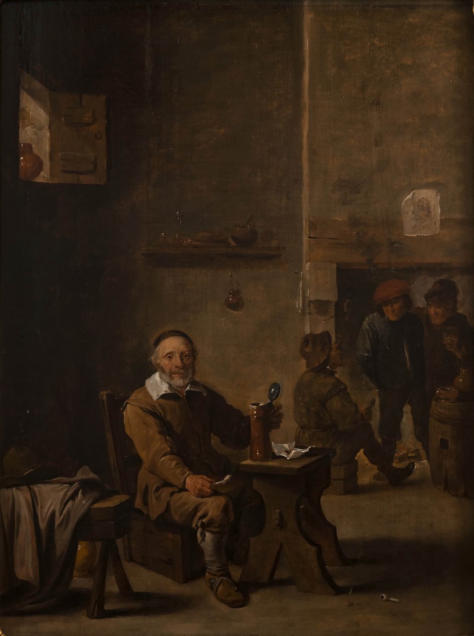 Drinkers door Teniers II (Galleria Borghese, inv. 291) door David Teniers the Younger