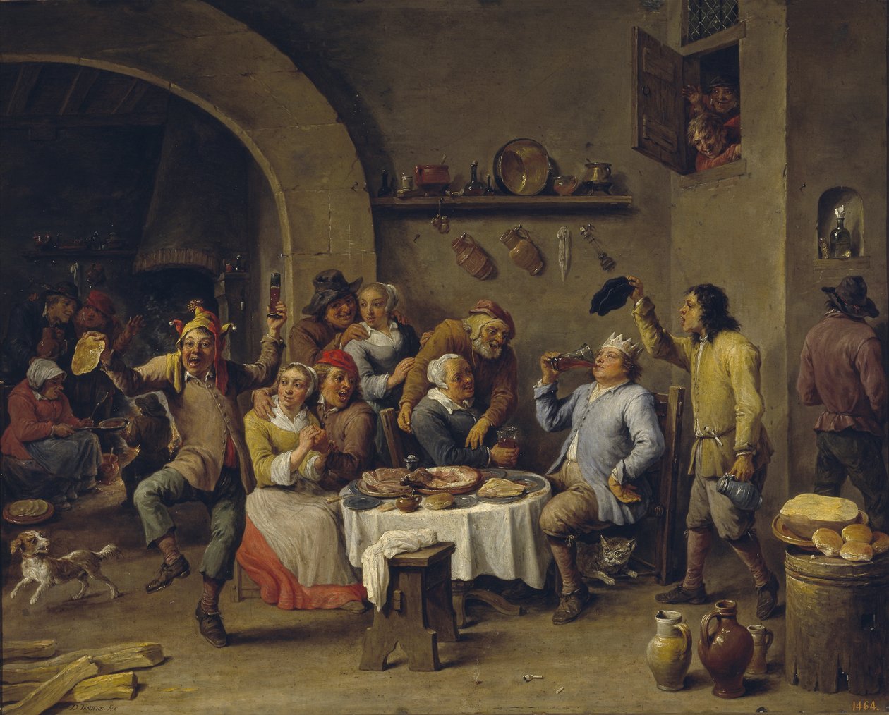 De Bonenkoning Het Feest van de Bonenkoning door David Teniers the Younger