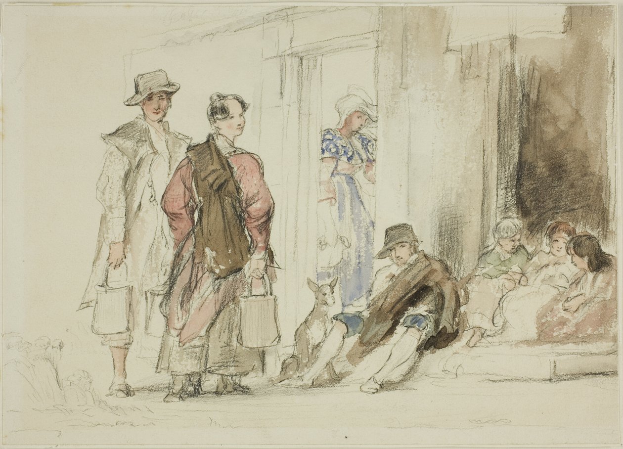 Figuren bij de deuropening door David Wilkie