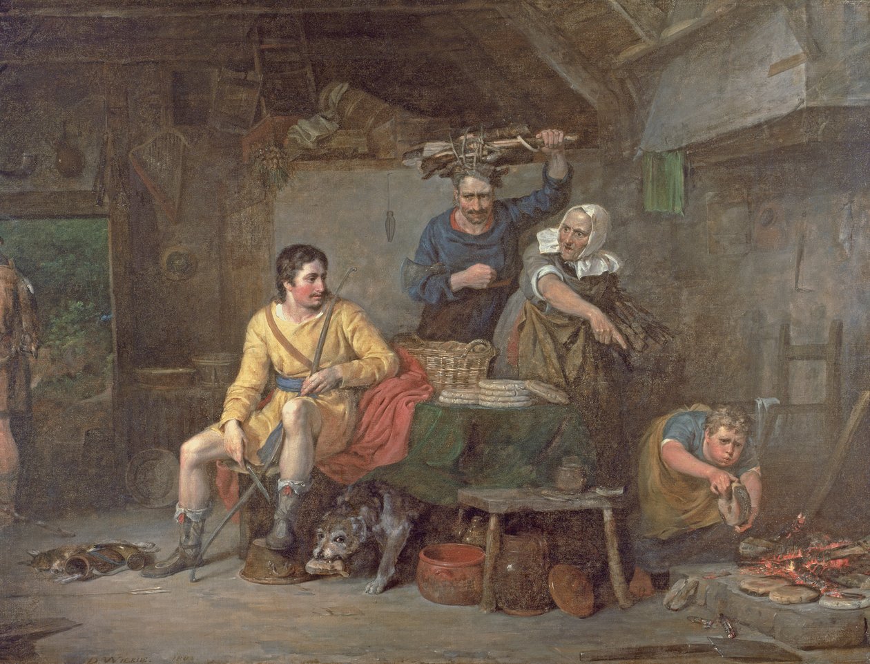 Koning Alfred verbrandt de taarten door David Wilkie