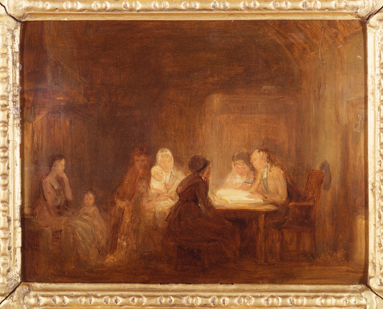 De zaterdagavond van de Cotters - een schets door David Wilkie