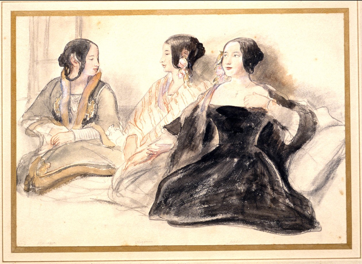 De drie Griekse zusters van Therapia door David Wilkie