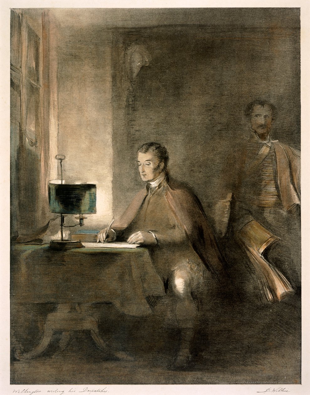Wellington schrijft zijn verslagen, ca. 1836 door David Wilkie