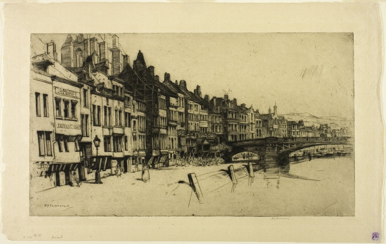 Dinant, plaat negen uit de Belgische Set door David Young Cameron