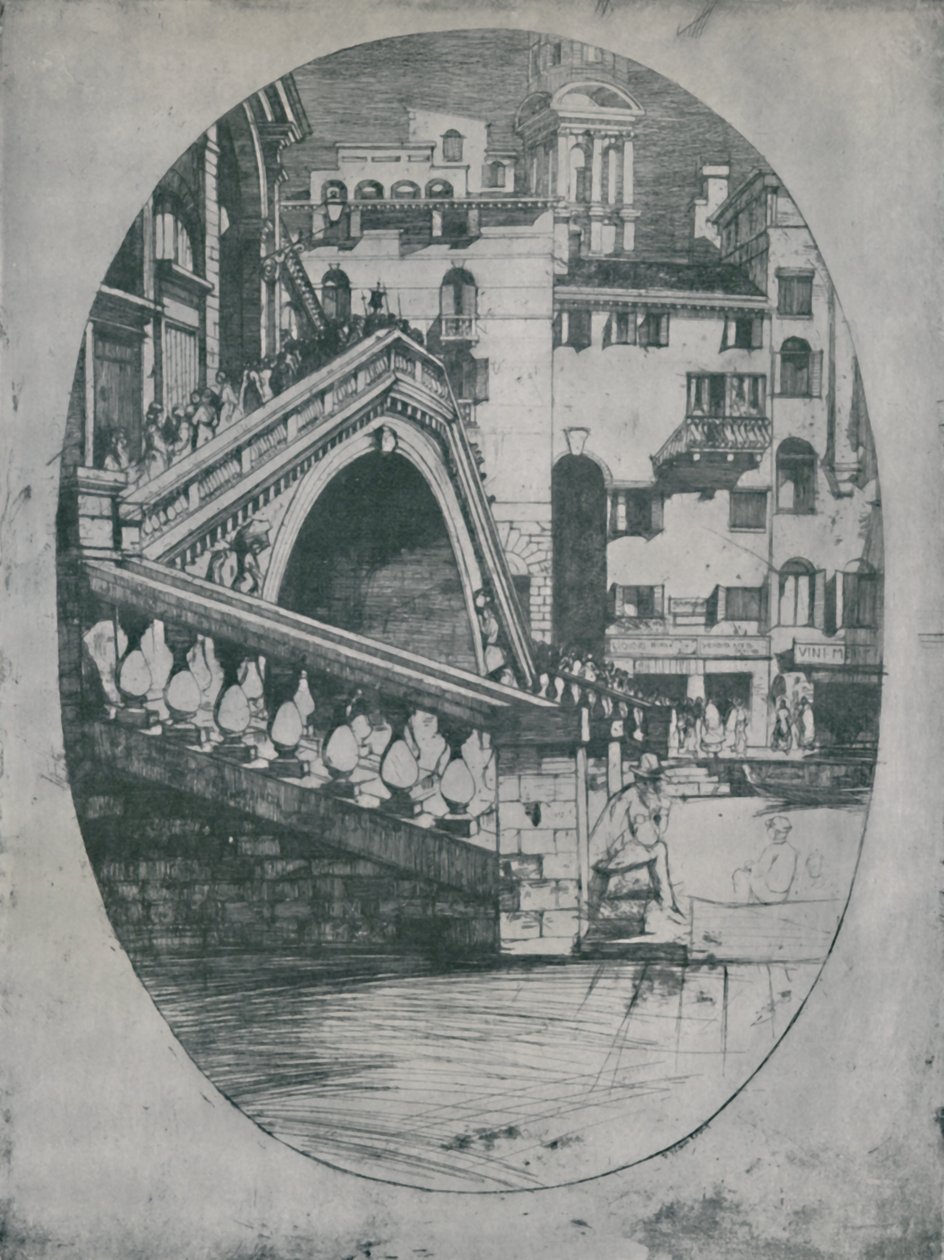 De Rialto, c1900, 1925 door David Young Cameron