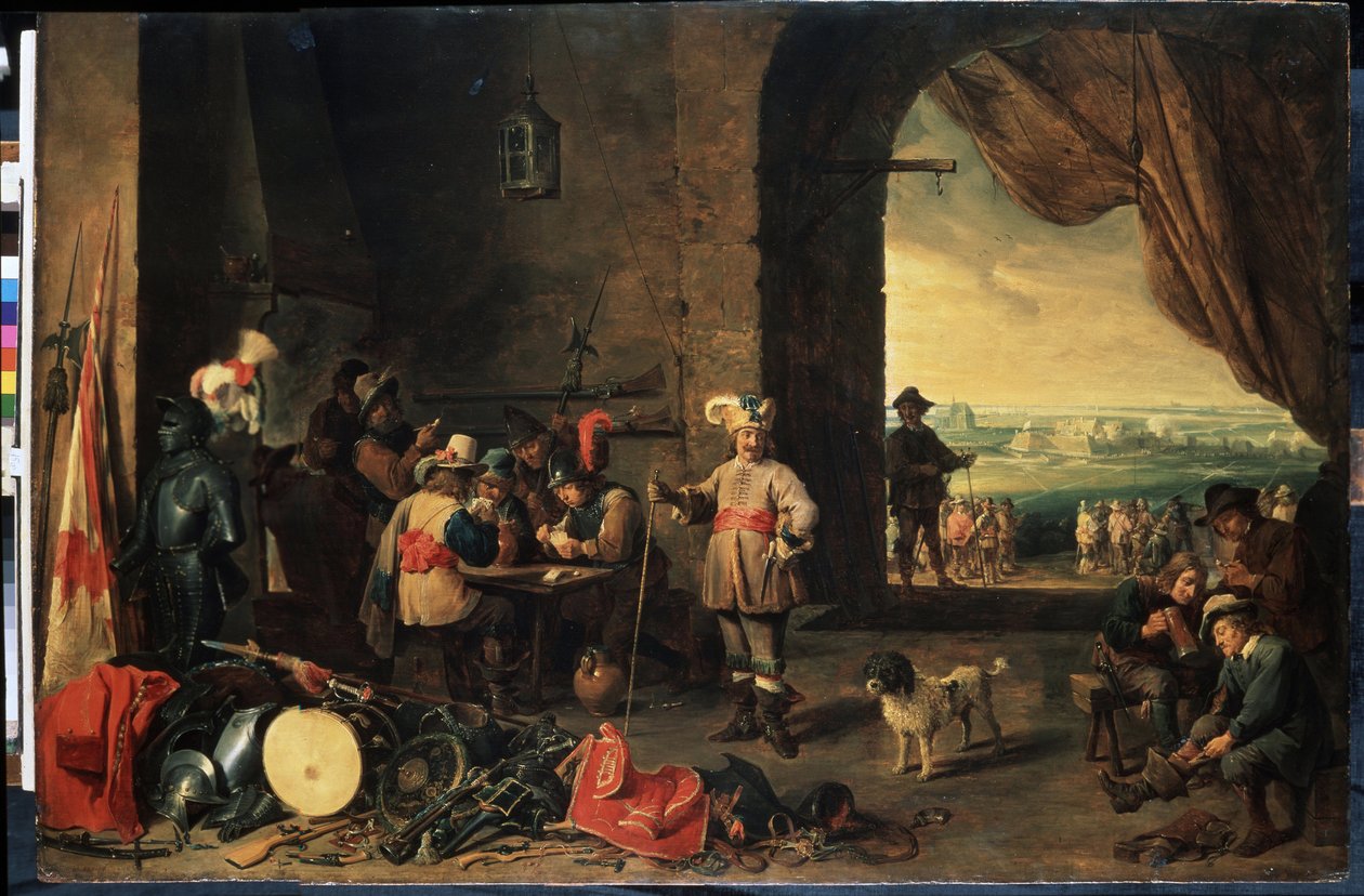 De wachtkamer door David Teniers the Younger
