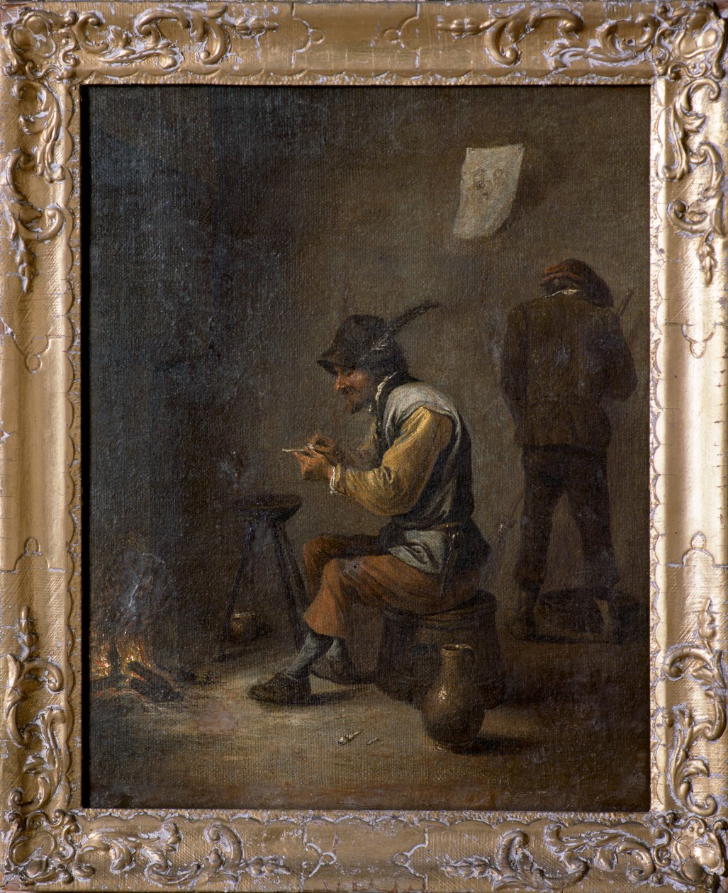 Boeren in een interieur door David Teniers the Younger