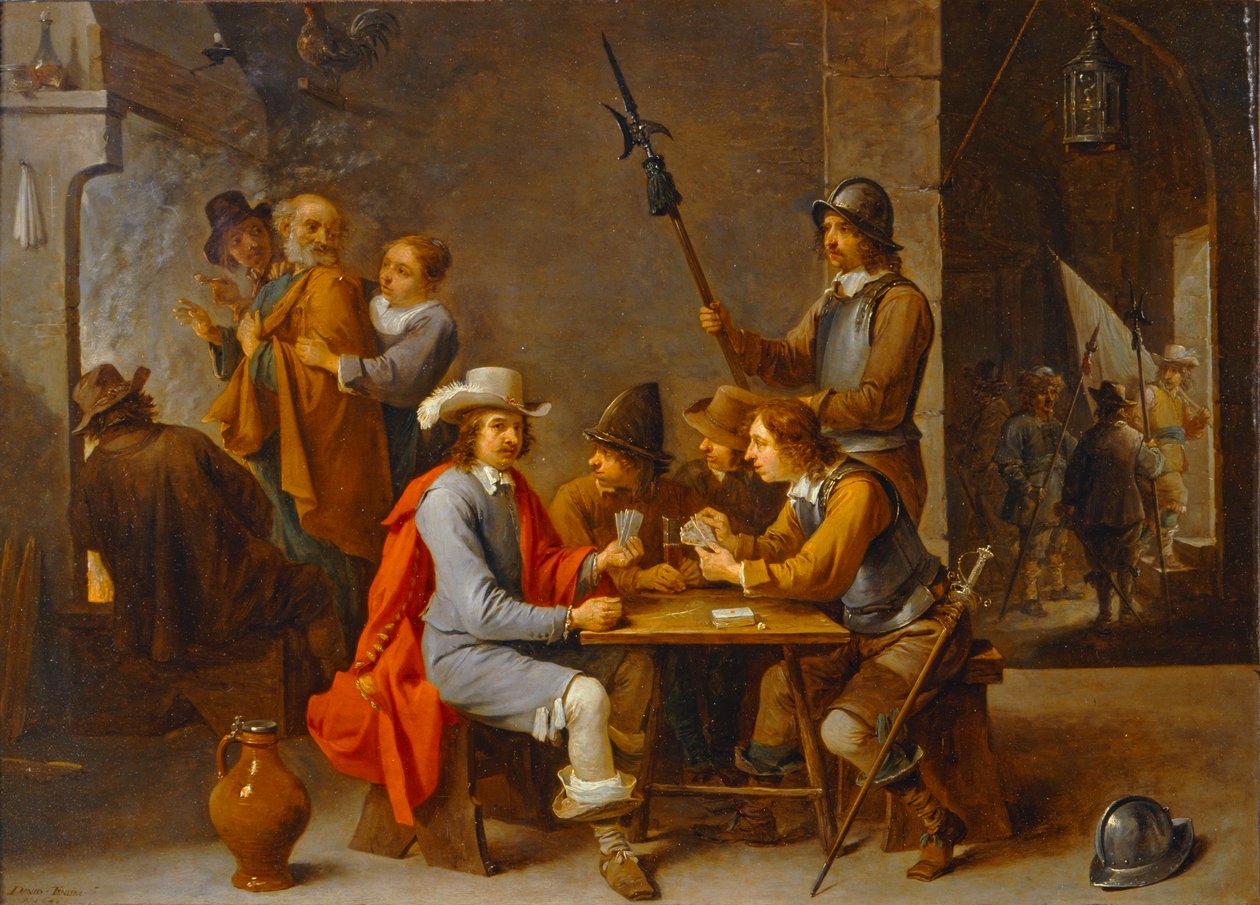 De ontkenning van Petrus door David the Younger Teniers