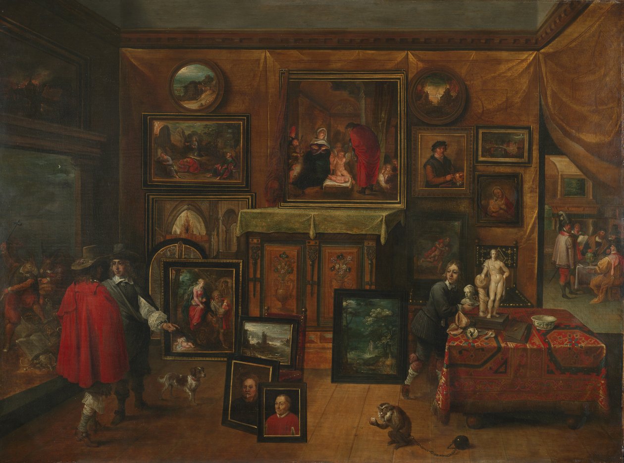 Het Interieur van een Schilderijengalerij, ca. 1640 door David Teniers the Younger