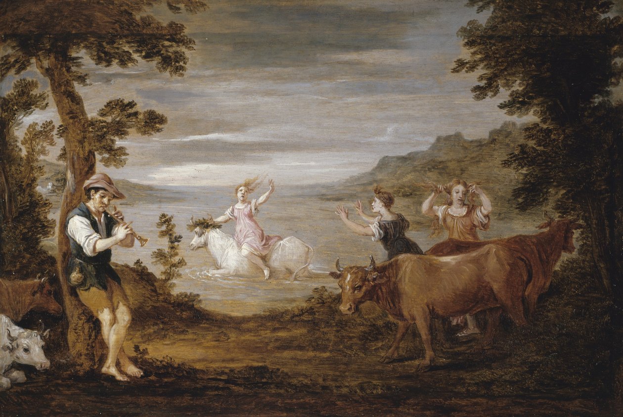 De Verkrachting van Europa, 1654-56 door David Teniers the Younger