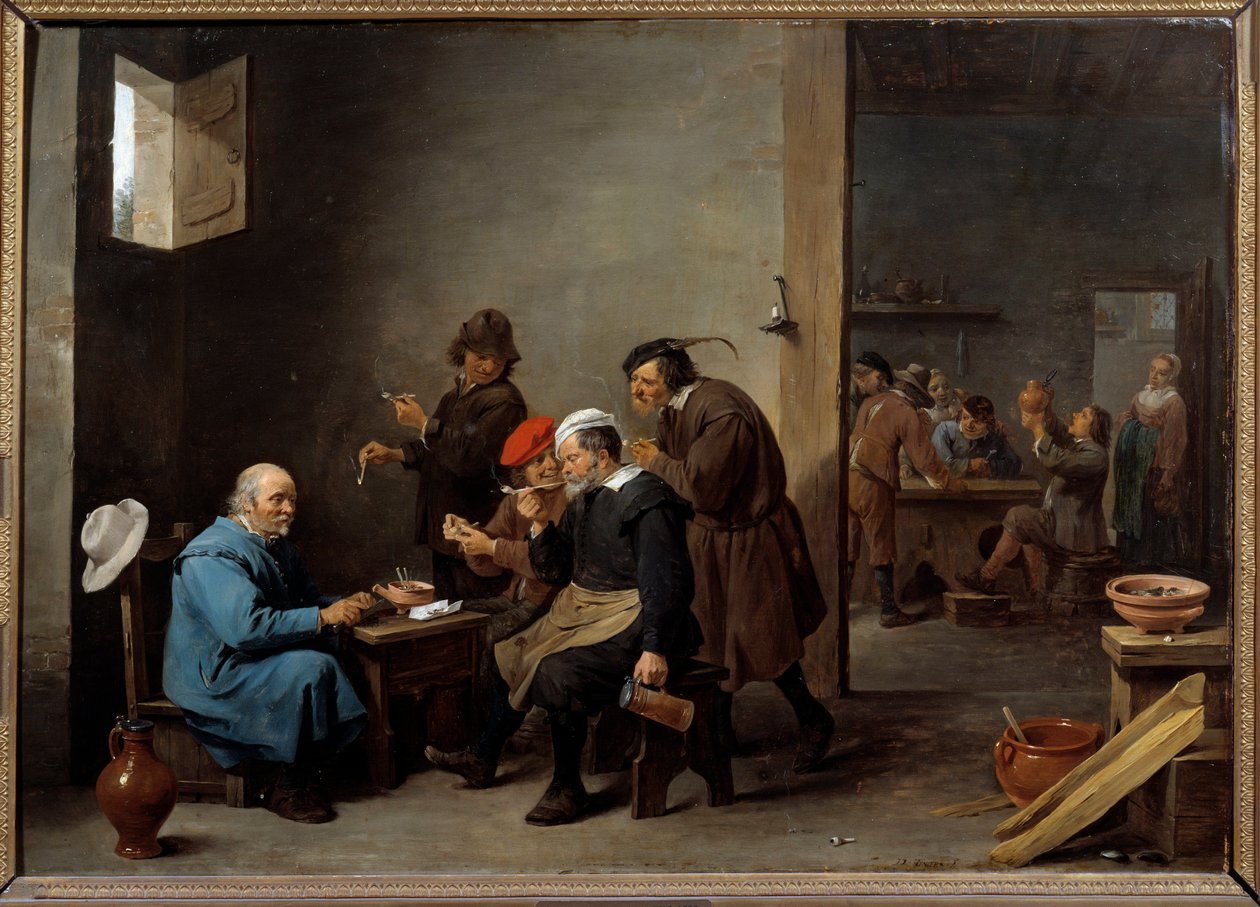 De man met de witte hoed door David Teniers the Younger