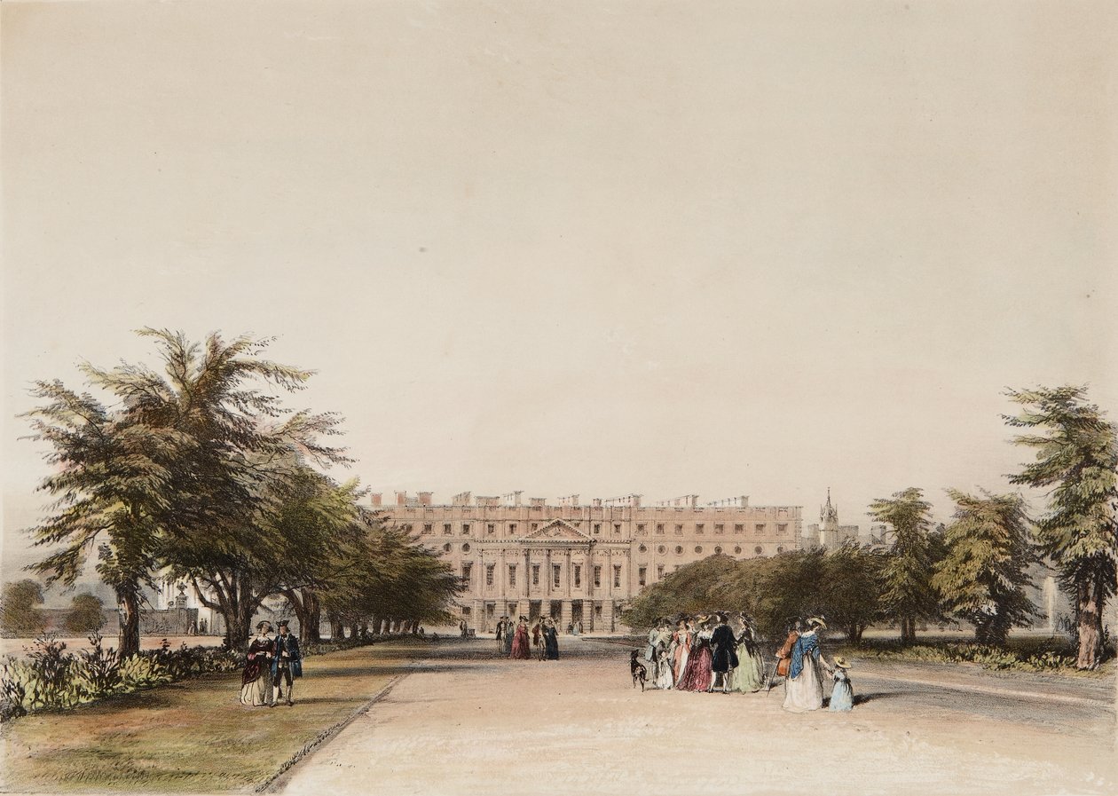 Oostfront en Grote Fonteinentuin door David the younger Cox