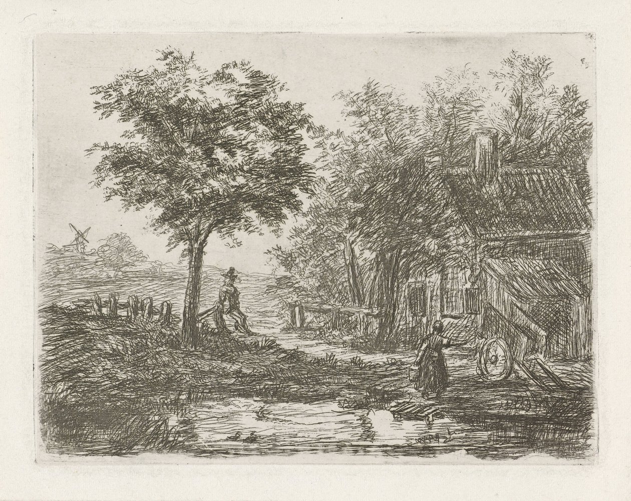 Boerderij aan het water door David van der Kellen