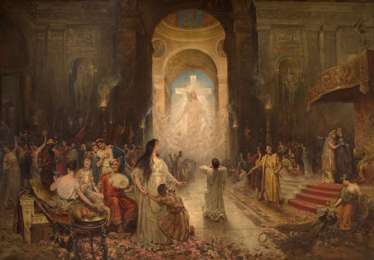 Het teken van het kruis, 1897 door Davidson Knowles
