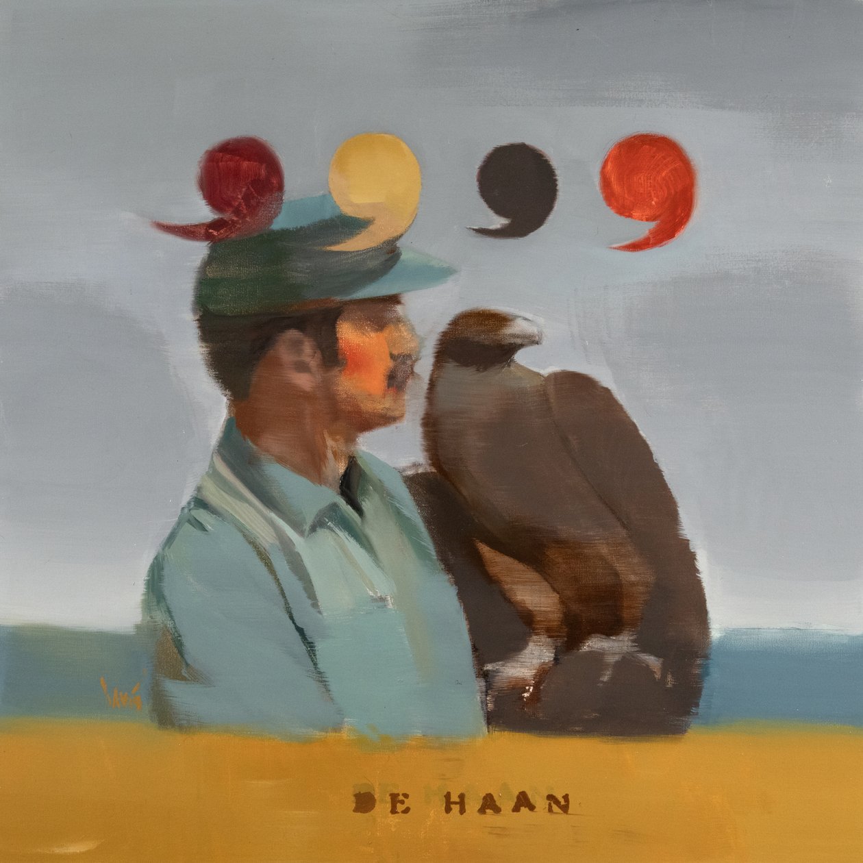 Museum of Modern Eagles 16 (De Haan), 2024 (olieverf op linnen) door Davis Lisboa