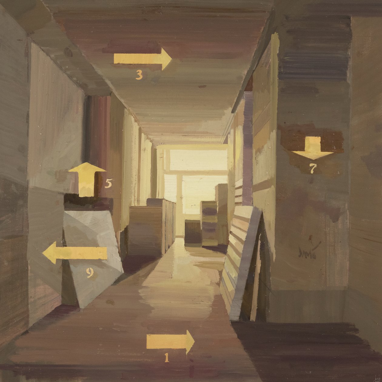 Musée des Aigles Modernes 19, 2024 (olieverf op linnen) door Davis Lisboa
