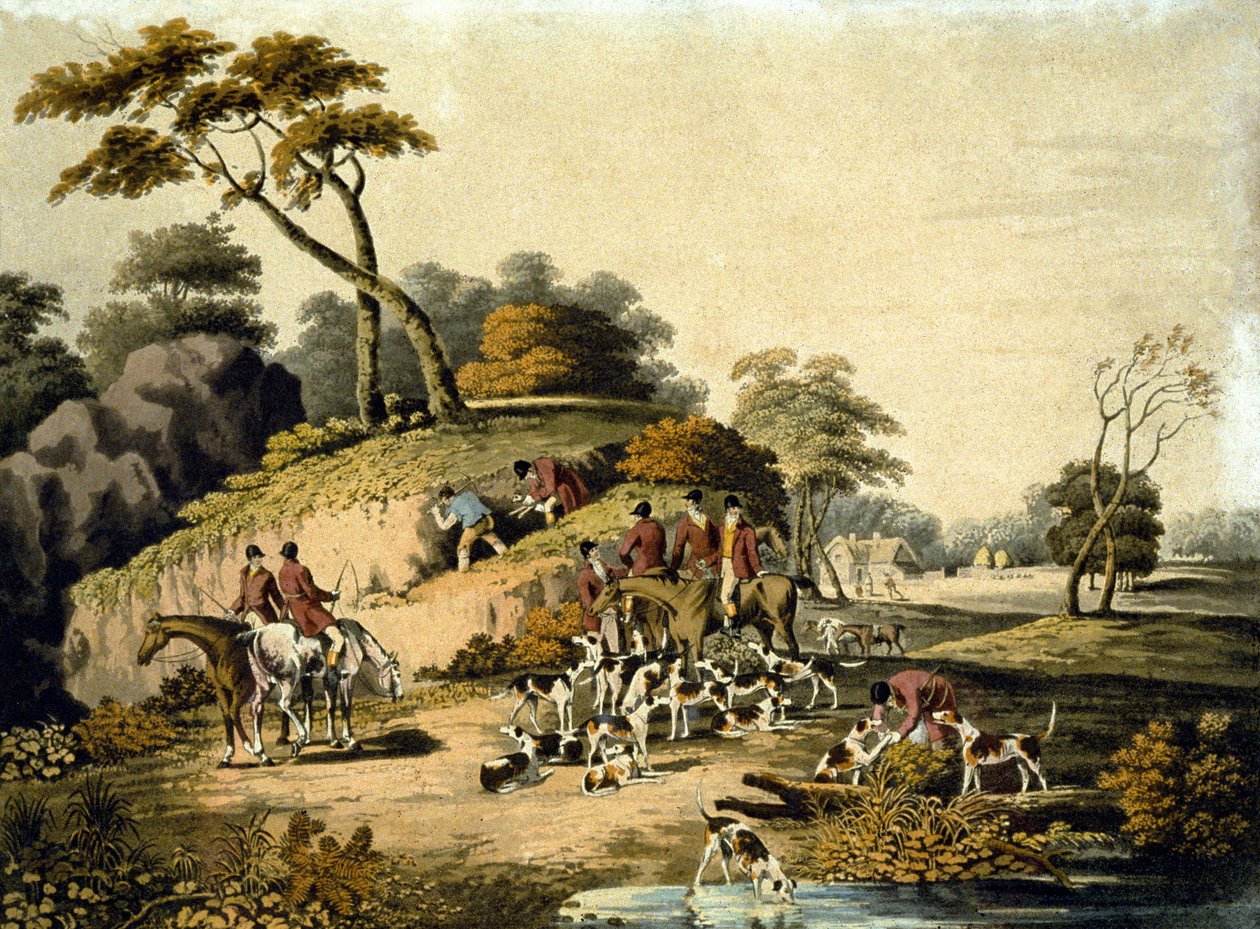 Ochtend, Vossenjacht, gegraveerd door J.H. Clarke en F. Jeakes door Dean Snr. (after) Wolstenholme