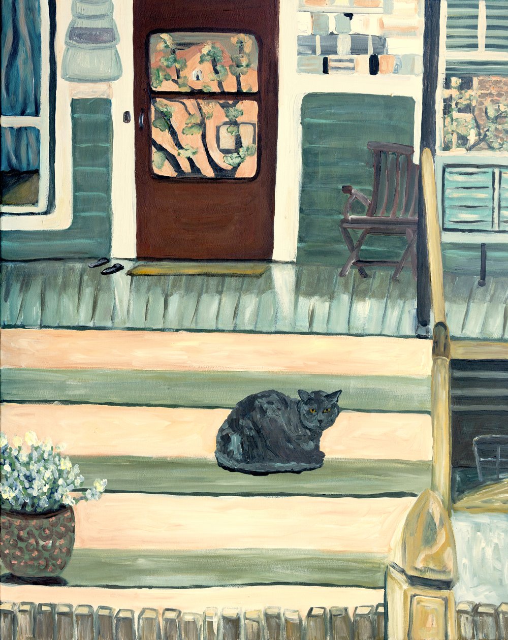 Afternoon Porch, 2023 (acryl op doek) door Deborah Eve Alastra