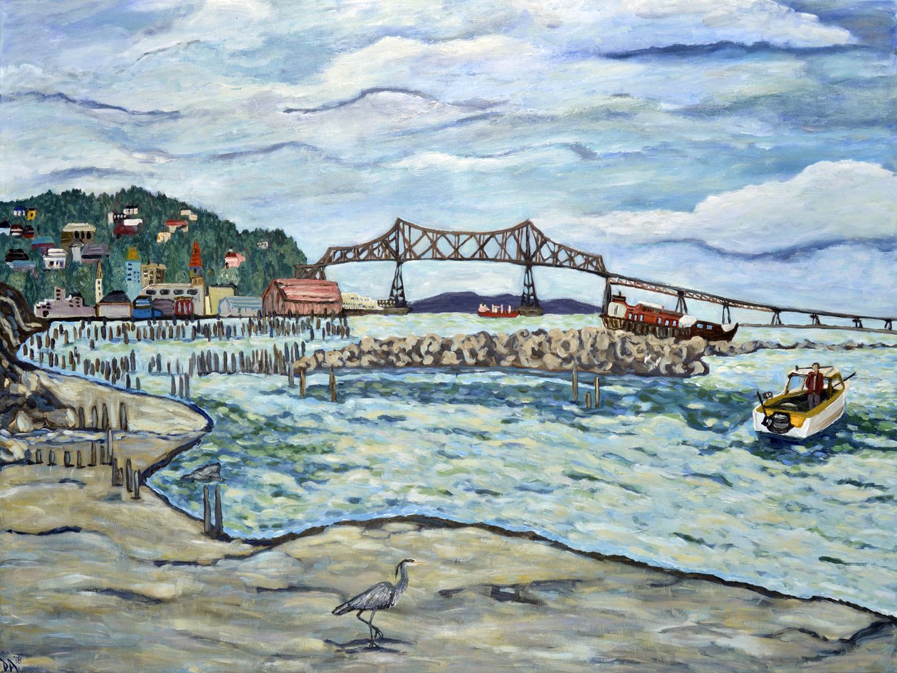Astoria reiger, 2018 (acryl op doek) door Deborah Eve Alastra