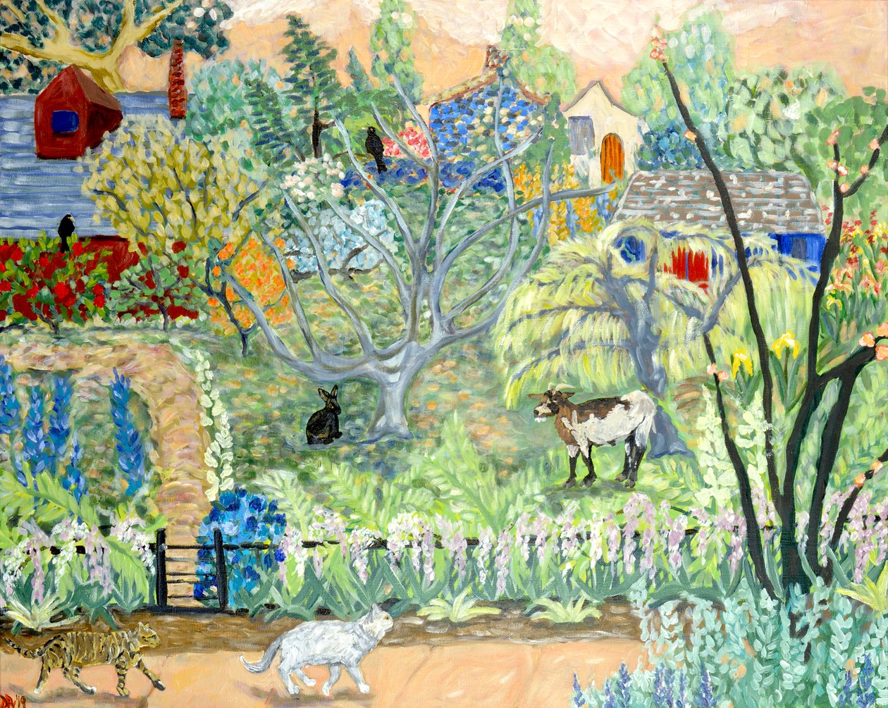Droomhuis, 2019 acryl op doek door Deborah Eve Alastra