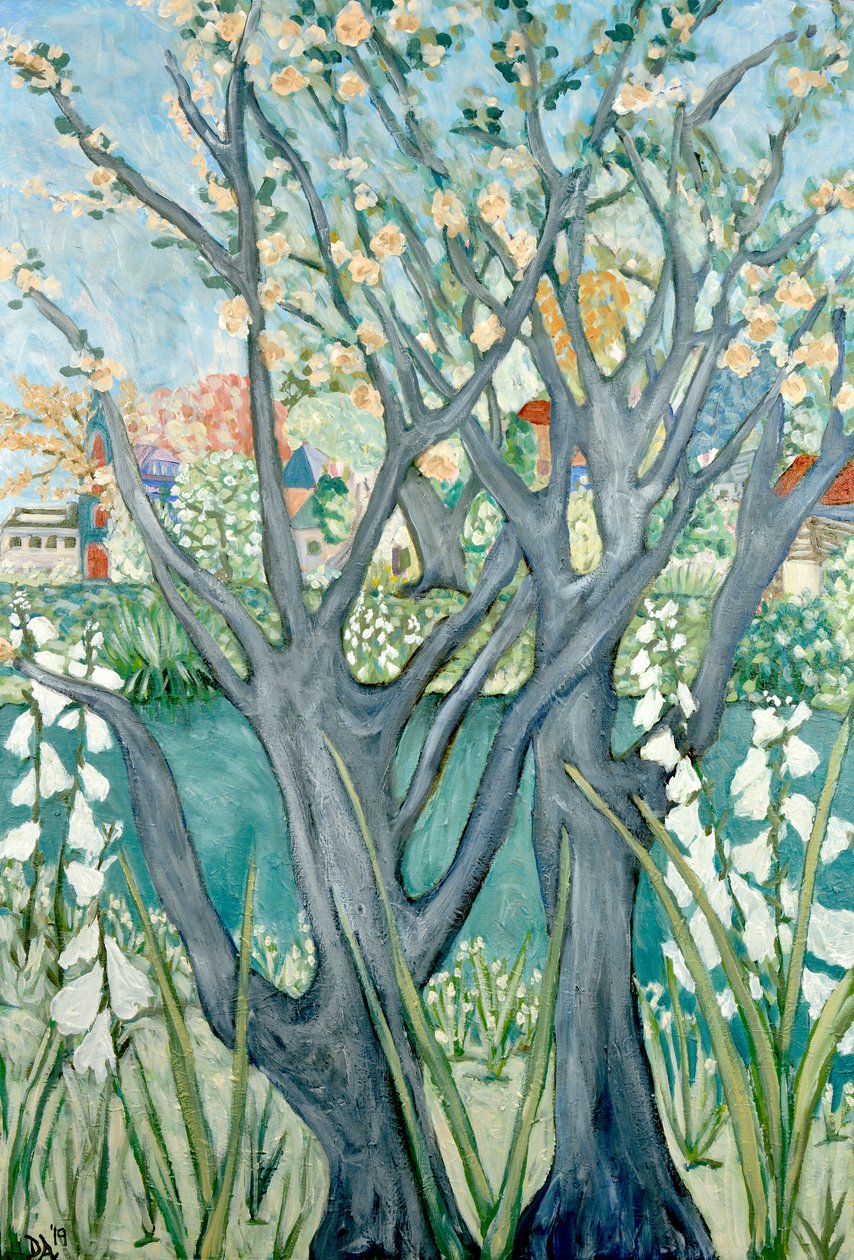 Vroege lente, 2019 (acrylverf op doek) door Deborah Eve Alastra