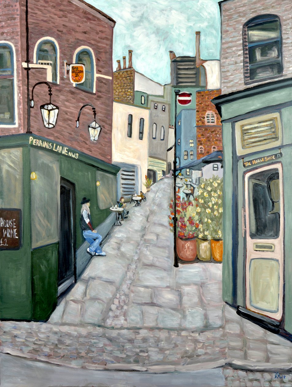Haunted Pub Hampstead, 2018 (acryl op doek) door Deborah Eve Alastra