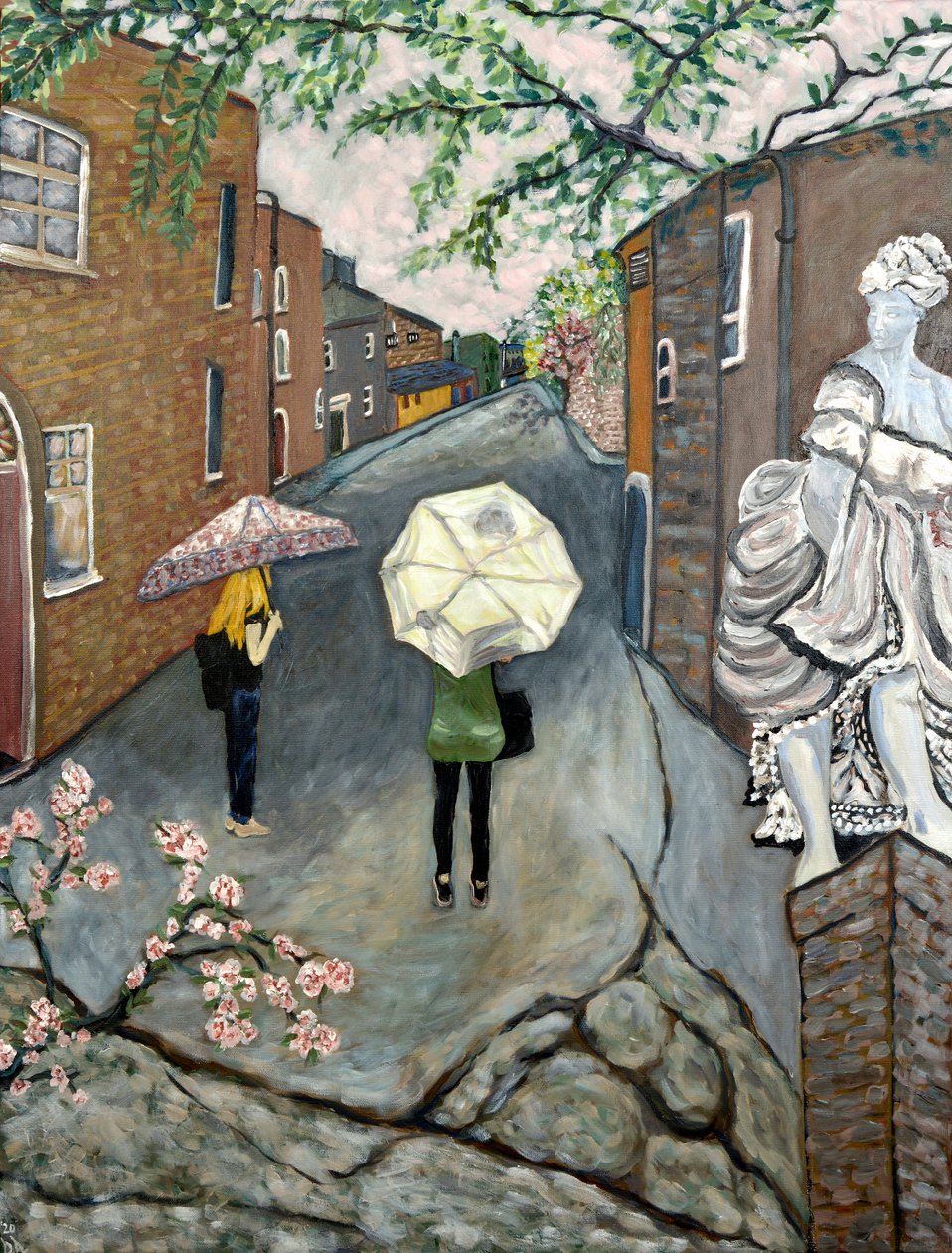 De toeschouwer, 2020 (acryl op doek) door Deborah Eve Alastra