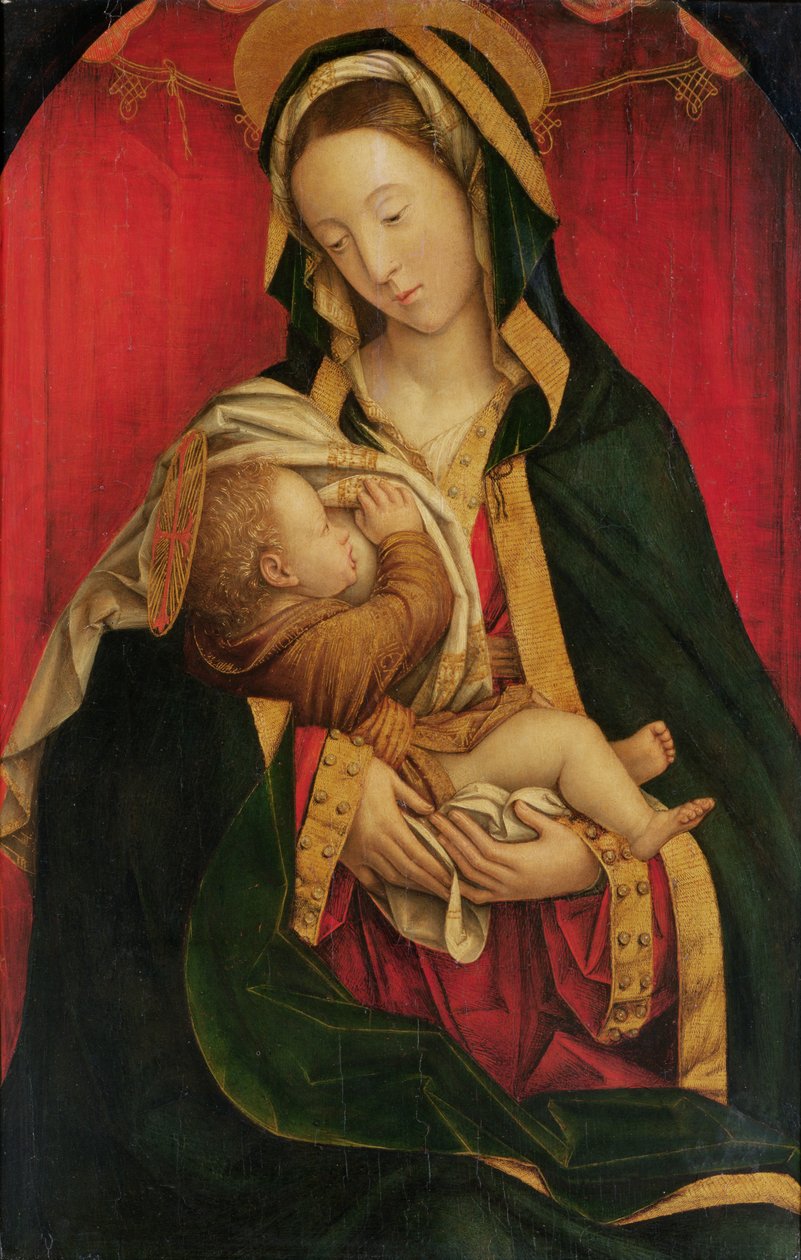 De Madonna die haar kind voedt, 1520-30 door Defendente Ferrari