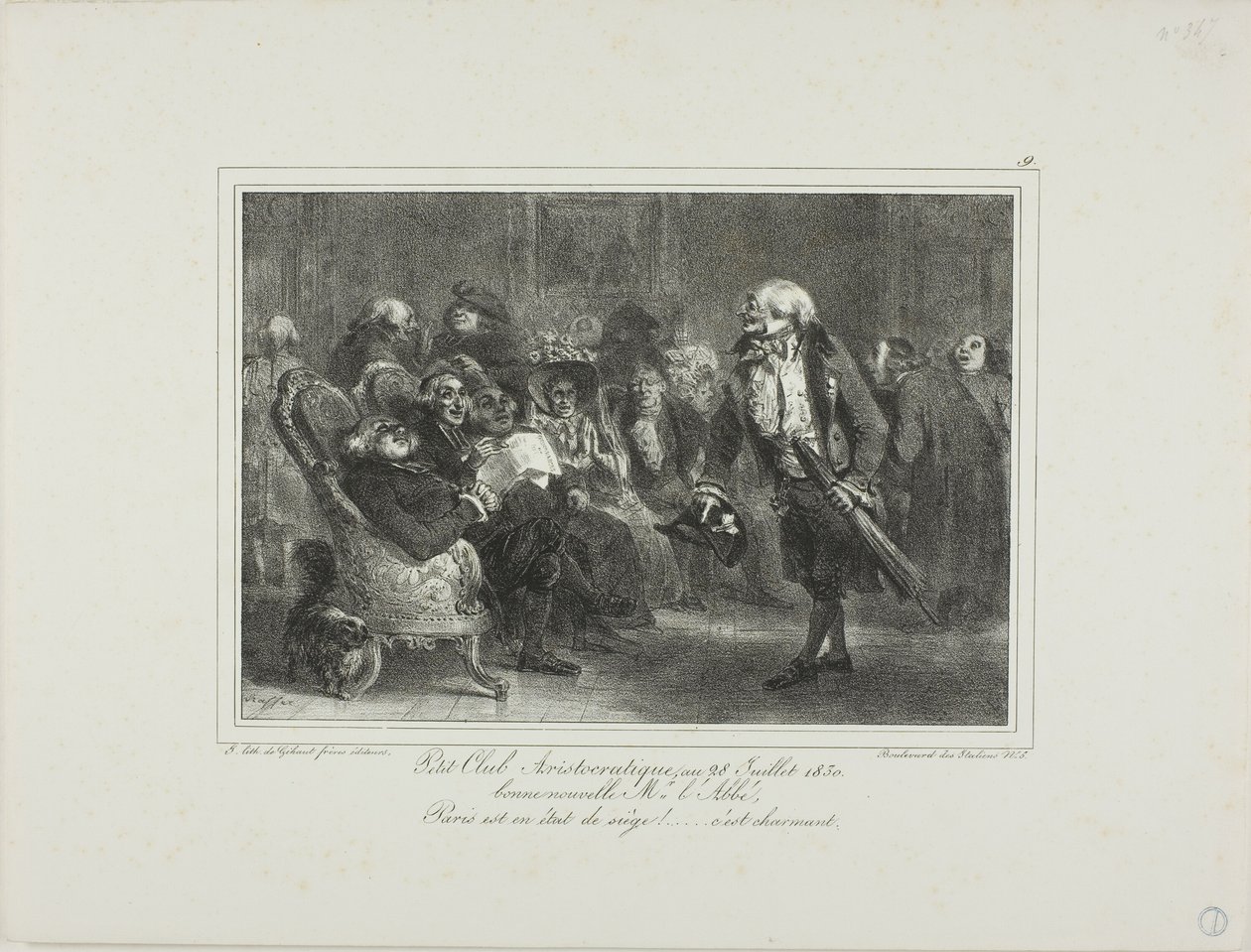 Kleine Aristocratische Club, 28 juli 1830 door Denis-Auguste-Marie Raffet