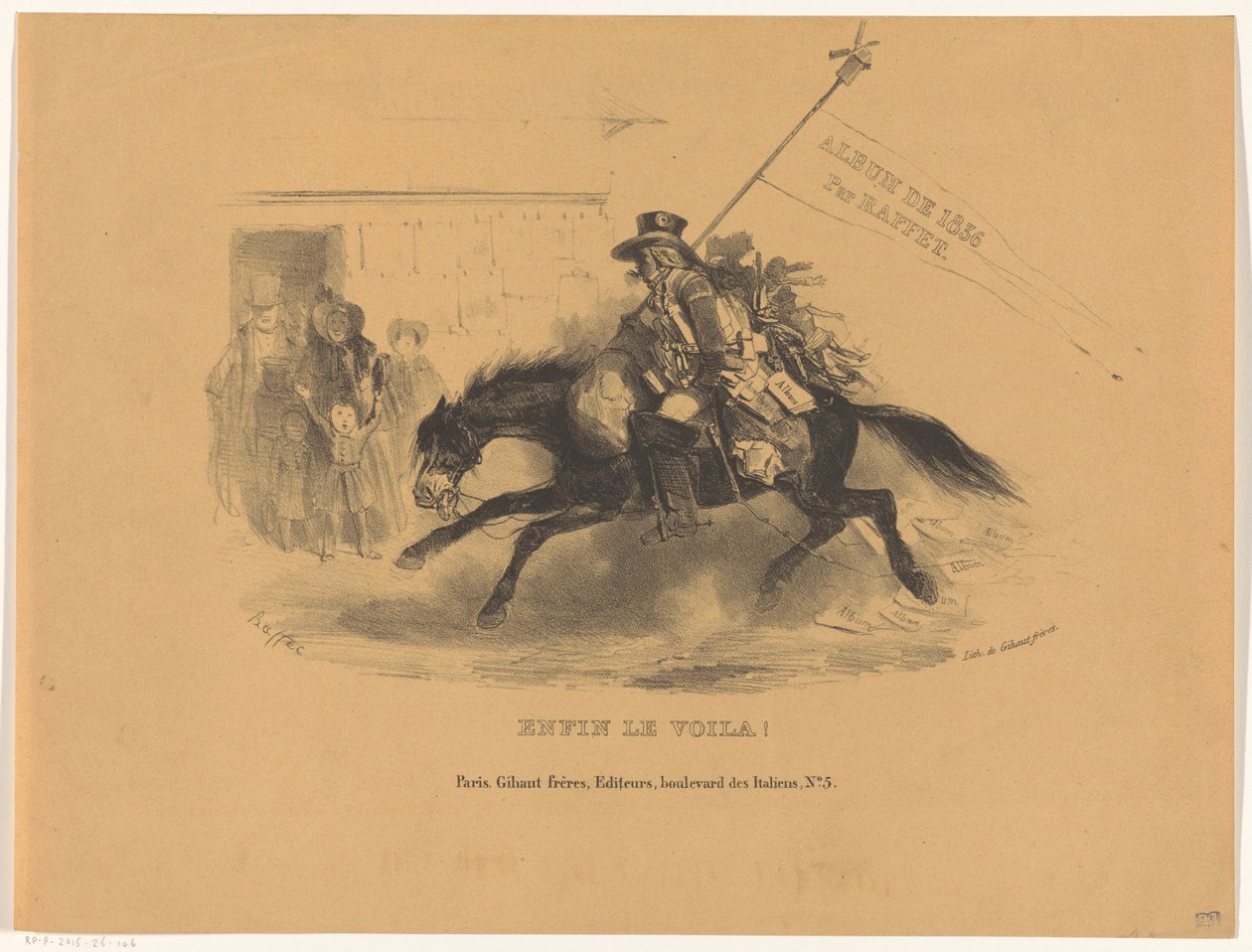 Postiljon te paard door Denis-Auguste-Marie Raffet
