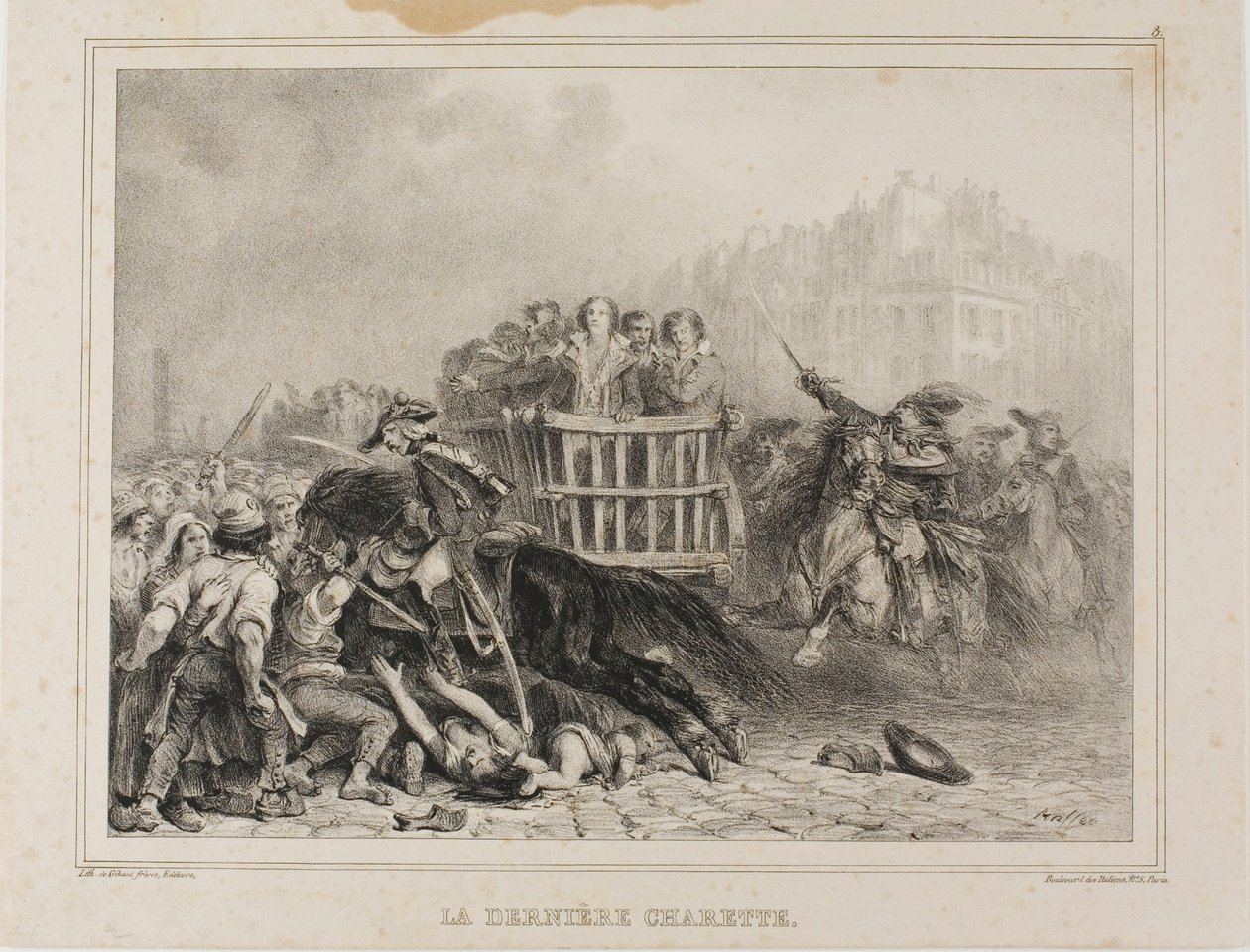 De laatste kar door Denis Auguste Marie Raffet