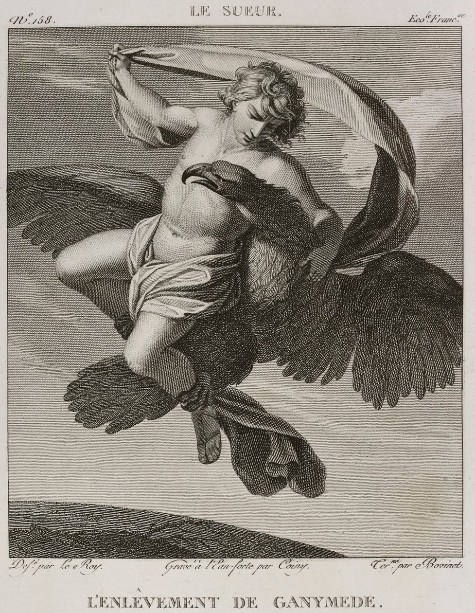 Denis-Sébastien Leroy, Coiny en Bovinet - De ontvoering van Ganymedes, naar Eustache Le Sueur - 1802-1815 door Denis Sebastien Leroy