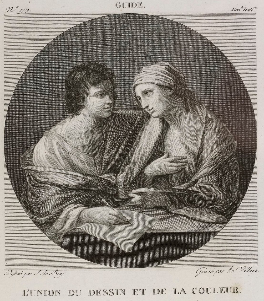 Denis-Sébastien Leroy en Le Villain - De vereniging van tekening en kleur, naar Guido Reni - 1802-1815 door Denis Sebastien Leroy